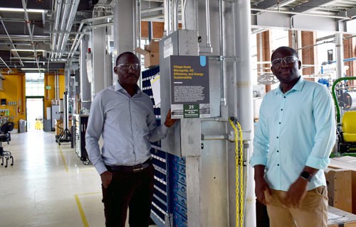 Two staff from ACEESD visit Powerhouse Energy Campus' Smart Village Microgrid Lab at CSU Energy Institute